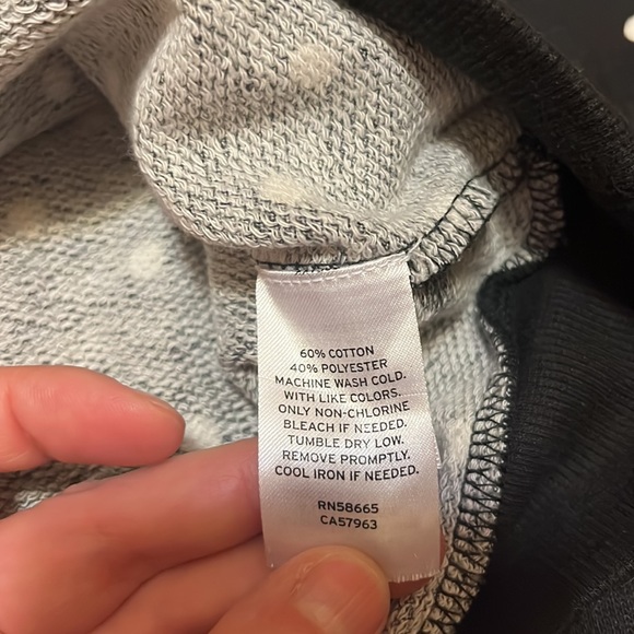 1901 polkadot, black and white, hooded sweatshirt, size medium 8/10 - Picture 4 of 5